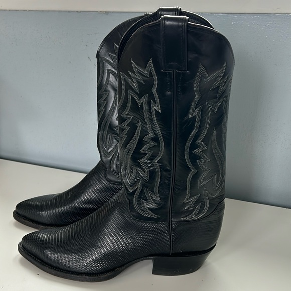 Justin Boots Other - Justin Teju Lizard Skin Leather Cowboy Boots #9302 Size 9.5D